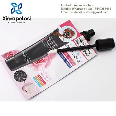 Paquete de cosméticos portátiles Mascara bolsas de pie en venta con cepillos de pestañas de moda