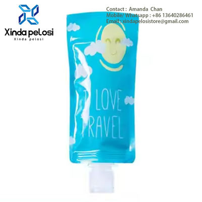 Loción cosmética impresa a medida Líquido Stand Up Bolso de plástico Embalaje, Bolso de envasado de plástico