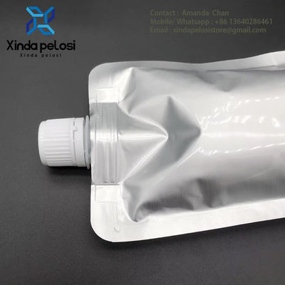 Custom Logo Printed Stand Up Aluminum Foil Pouch Packaging Bag Plastic Pouch With Spout For Fruit Juice