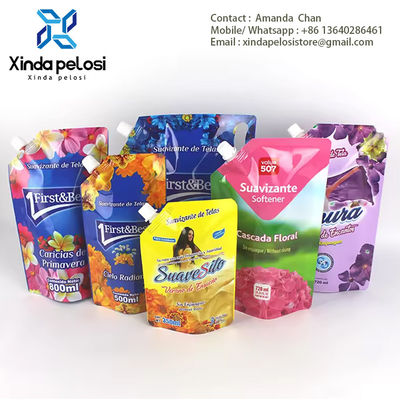Customized As Requested Printed Juices Refill Spout Standing Pouch,Doy Pouch