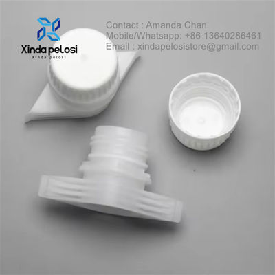 Customized Size Plastic Spout Cap Non Spill Liquid Pouch Bottle Spout With Screw Cap
