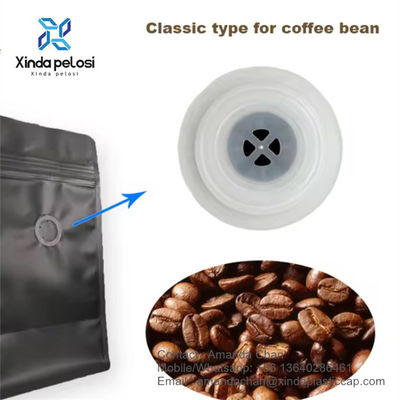 Válvula de desgasificación de bolsas de café de plástico de ventilación unidireccional para alimentos en bolsa